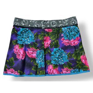 Zand Amsterdam Colorful Floral Adjustable Skirt with Pouch reversible